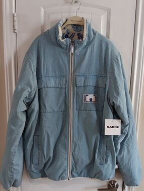 Carré Fragment Reversible Jacket Denim & Floral Sherpa NWT Culture Kings
